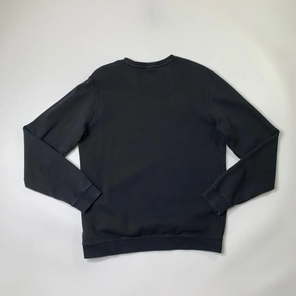 Nike Sweatshirt Mens S Small Black White Club Fleece Crew Neck Sportswear Golf